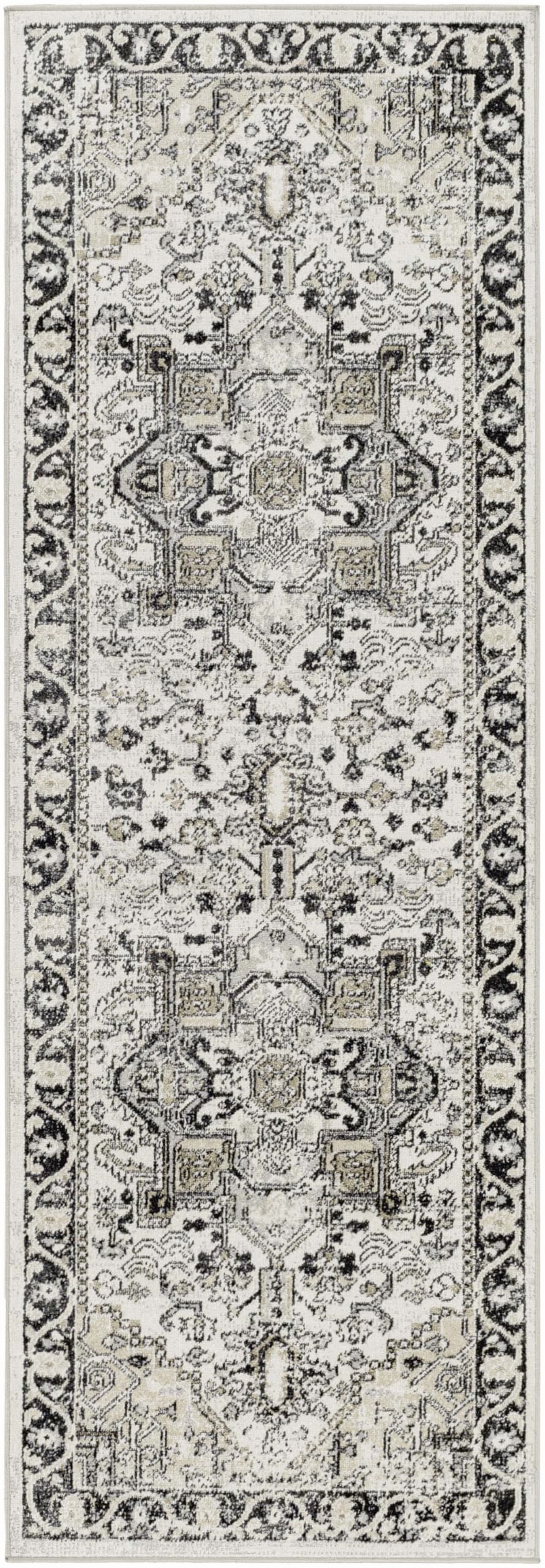 Mark&Day Washable Rugs, 3x7 West Baden Traditional Beige Runner Area ...