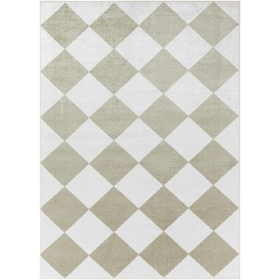 Mark&Day Washable Rugs, 3x7 Senior Modern Dusty Sage Runner Area Rug, Green Silver Carpet for Hallway, Kitchen, Bedroom or Living Room (2'7" x 7'3" Runner, Machine Washable)
