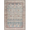 thumbnail image 1 of Mark&Day Washable Rugs, 3x8 Kyeisha Traditional Pale Blue Runner Area Rug, Blue Cream Brown Carpet for Hallway, Kitchen, Bedroom or Living Room (2'7" x 7'10" Runner, Machine Washable), 1 of 6