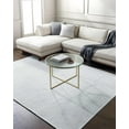 thumbnail image 1 of Mark&Day Washable Rugs, 5x7 Tobey Solid and Border White Area Rug, White Carpet for Living Room, Bedroom or Kitchen (5'3" x 7', Machine Washable), 1 of 1
