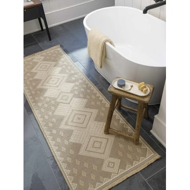 Mark&Day Washable Rugs, 5x7 Yuriko Cottage Tan Area Rug (5'2" x 7')