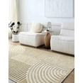 thumbnail image 1 of Mark&Day Washable Rugs, 8x10 Carter Lake Modern Mustard Area Rug, Beige Brown Carpet for Living Room, Bedroom or Kitchen (7'10" x 10'1", Machine Washable), 1 of 7