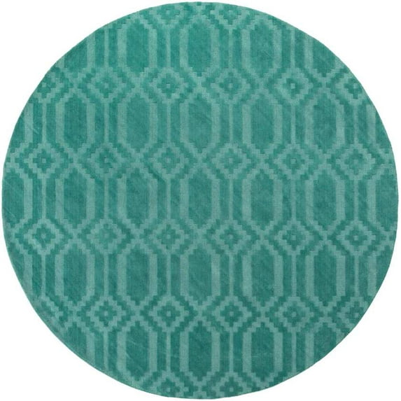 Mark&Day Wool Rugs, 10ft Audric Modern Teal Area Rug, Blue Carpet for Living Room, Bedroom or Kitchen (9'9" Round)