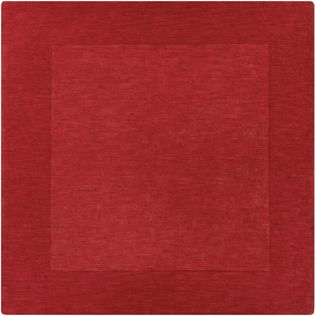 Small Red Rug Square Mark&Day Wool Area Rugs, 10x10 Reims Modern Dark Red Square Area Rug (9 ...