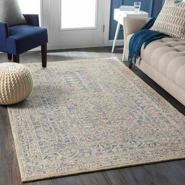 Mark&Day Wool Area Rugs, 2x10 Veenhof Traditional Dark Blue Runner Area Rug (2'6" x 10')