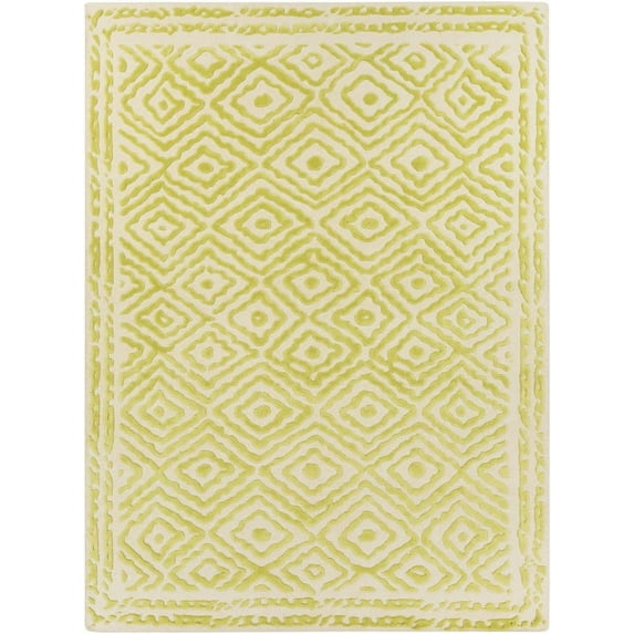 Mark&Day Wool Rugs, 2x3 Ashland Modern Lime/Beige Area Rug, Green Beige Carpet for Living Room, Bedroom or Kitchen (2' x 3')