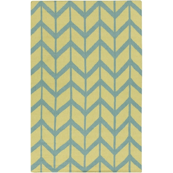 Mark&Day Wool Rugs, 2x3 Dyer Modern Teal Blue Area Rug, Green Blue Brown Carpet for Living Room, Bedroom or Kitchen (2' x 3')