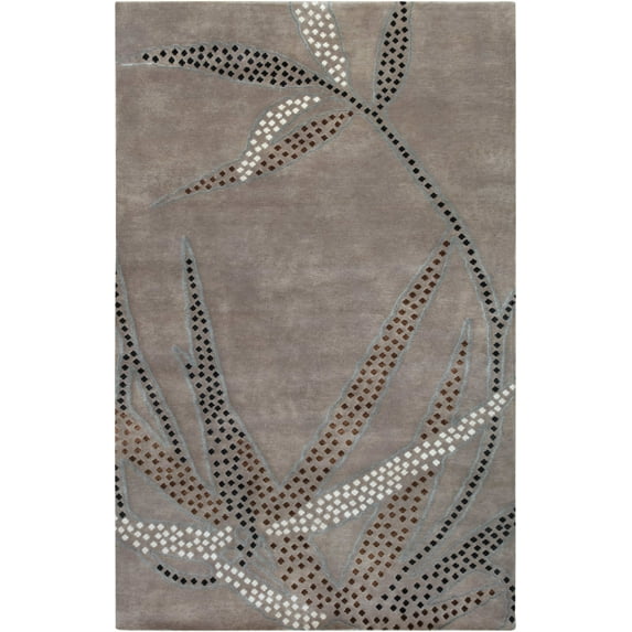 Mark&Day Wool Rugs, 2x3 Gwinnett Modern Brown Area Rug, Grey Black Brown Carpet for Living Room, Bedroom or Kitchen (2' x 3')