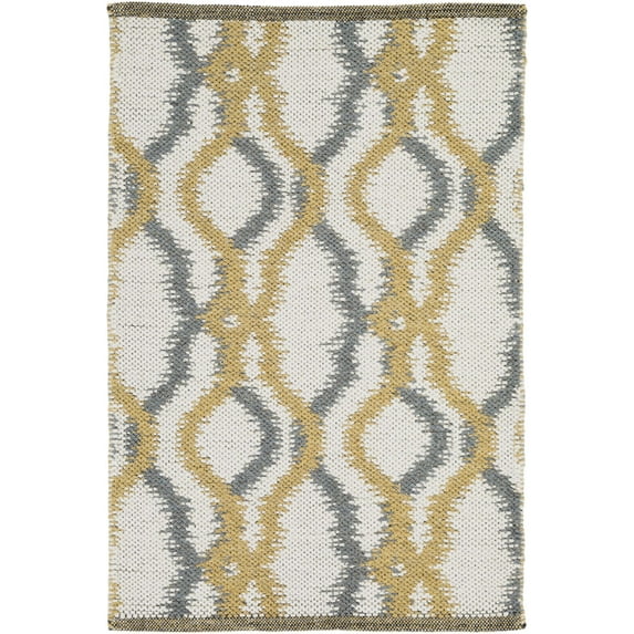Mark&Day Wool Rugs, 2x3 Holtville Modern Cream/Charcoal Area Rug, Beige Grey Yellow Carpet for Living Room, Bedroom or Kitchen (2' x 3')