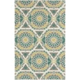 thumbnail image 1 of Mark&Day Wool Rugs, 2x3 Ignacio Modern Green/Yellow Area Rug, Green Beige Carpet for Living Room, Bedroom or Kitchen (2' x 3'), 1 of 2