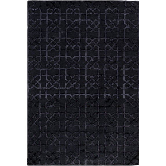 Mark&Day Wool Area Rugs, 2x3 Liberty Modern Black Area Rug (2' x 3')
