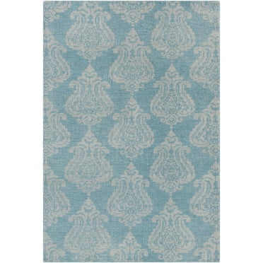 Mark&Day Wool Area Rugs, 2x3 Memphis Global Gray Denim Area Rug (2' x 3')