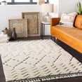 thumbnail image 1 of Mark&Day Wool Rugs, 2x3 Plympton Global Cream Area Rug, Cream Black Carpet for Living Room, Bedroom or Kitchen (2' x 3'), 1 of 10