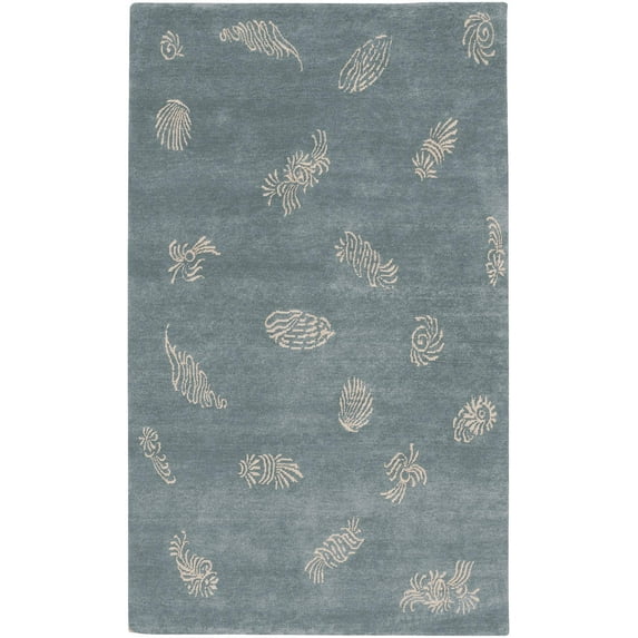 Mark&Day Wool Rugs, 2x3 Telfair Modern Blue/Light Gray Area Rug, Blue Grey Carpet for Living Room, Bedroom or Kitchen (2' x 3')
