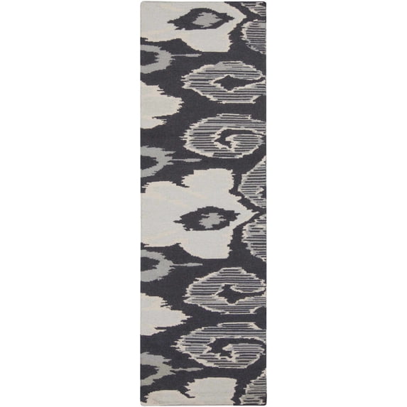 Mark&Day Wool Area Rugs, 2x8 Adelanto Global Gray Ivory Runner Area Rug (2'6" x 8')