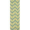 thumbnail image 1 of Mark&Day Wool Rugs, 2x8 Dyer Modern Teal Blue Runner Area Rug, Green Blue Brown Carpet for Hallway, Kitchen, Bedroom or Living Room (2'6" x 8' Runner), 1 of 4