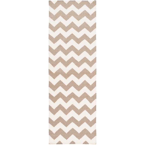 Mark&Day Wool Rugs, 2x8 Emanuel Modern Brown Runner Area Rug, Beige Carpet for Hallway, Kitchen, Bedroom or Living Room (2'6" x 8' Runner)