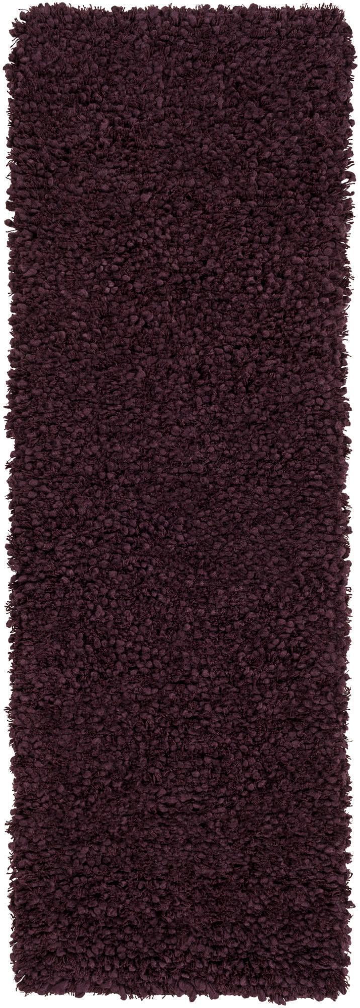 Mark&Day Wool Area Rugs, 2x8 Manassas Modern Eggplant Runner Area Rug