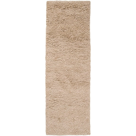 Mark&Day Wool Rugs, 2x8 Manassas Modern Tan Runner Area Rug, Brown Carpet for Hallway, Kitchen, Bedroom or Living Room (2'6" x 8' Runner)