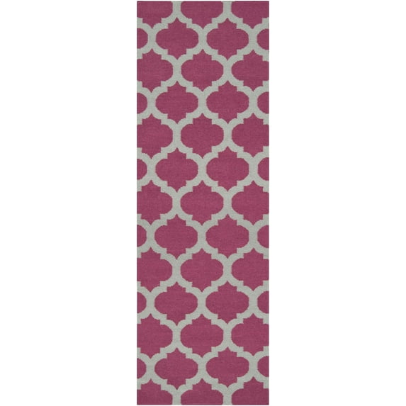 Mark&Day Wool Rugs, 2x8 Wigton Cottage Dark Purple Runner Area Rug, Purple Grey Carpet for Hallway, Kitchen, Bedroom or Living Room (2'6" x 8' Runner)