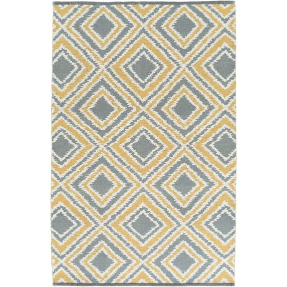Mark&Day Wool Rugs, 3x5 Holyoke Modern Pewter/Cumin Area Rug, Beige Grey Yellow Carpet for Living Room, Bedroom or Kitchen (3'3" x 5'3")
