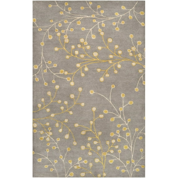 Mark&Day Wool Rugs, 4x6 Le Havre Cottage Mustard Area Rug, Yellow Carpet for Living Room, Bedroom or Kitchen (4' x 6')