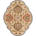 Mark&Day Wool Area Rugs, 5x6 Eckville Traditional Ivory Custom Shape Area Rug (5' x 6'3" Shaped ...