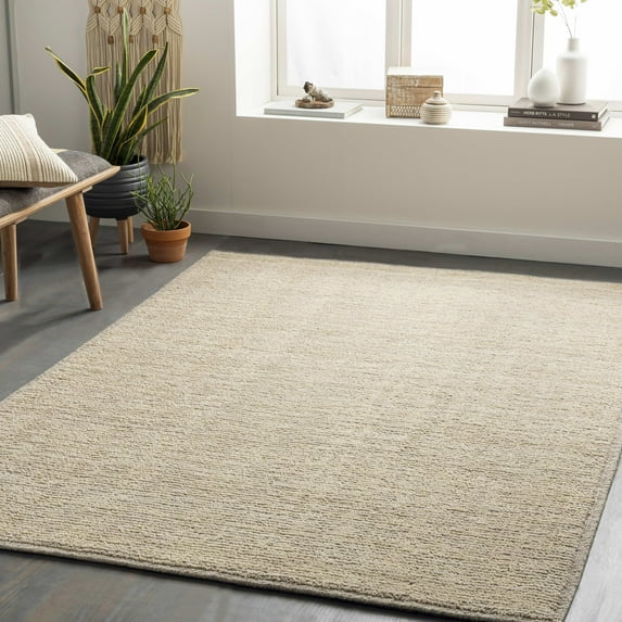 Mark&Day Wool Rugs, 5x7 Jack Modern Beige Area Rug, Beige Grey Carpet for Living Room, Bedroom or Kitchen (5' x 7'6")
