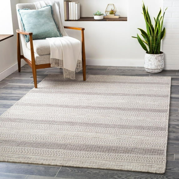 Mark&Day Wool Area Rugs, 5x7 Marvelle Global Taupe Area Rug (5' x 7'6")