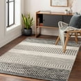 thumbnail image 1 of Mark&Day Wool Rugs, 5x7 Tervoort Global Black Area Rug, Blue Beige Carpet for Living Room, Bedroom or Kitchen (5' x 7'6"), 1 of 6