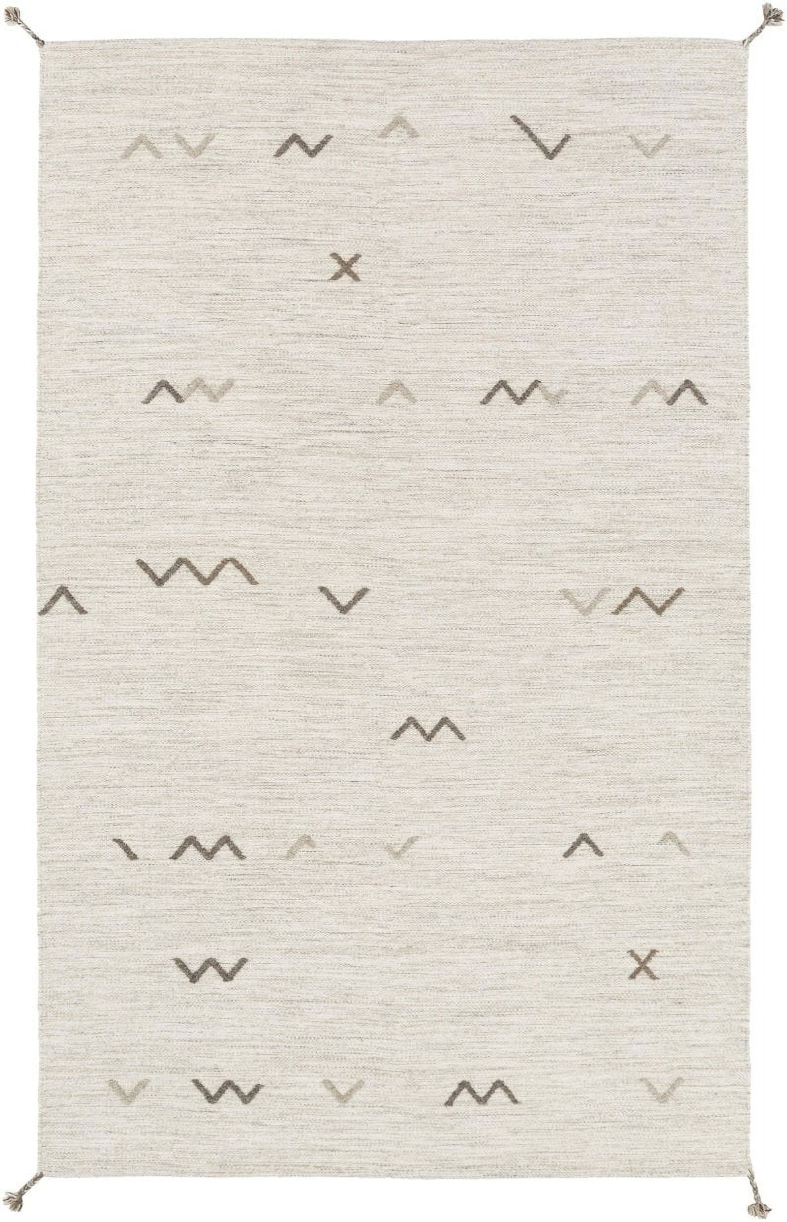 Mark&Day Wool Rugs, 5x8 Delano Global Ivory Area Rug, Grey Brown Carpet ...