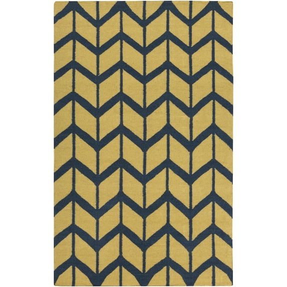 Mark&Day Wool Rugs, 5x8 Dyer Modern Gold Area Rug, Gold Green Blue Carpet for Living Room, Bedroom or Kitchen (5' x 8')