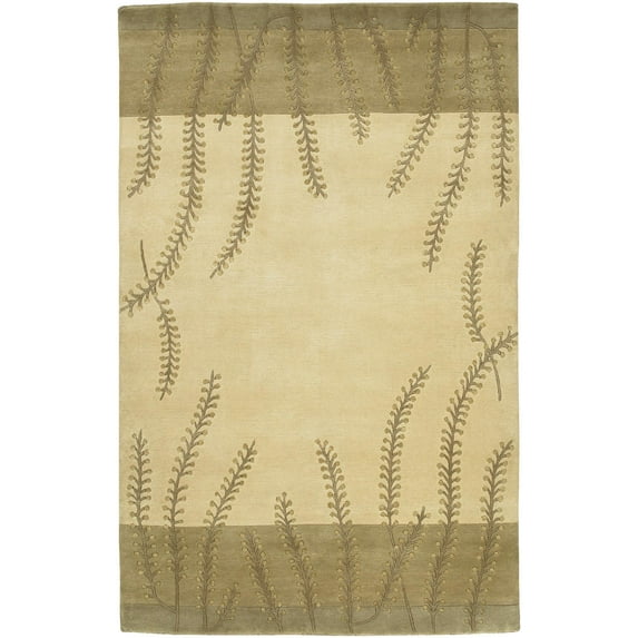 Mark&Day Wool Rugs, 5x8 Harpersville Modern Beige/Brown Area Rug, Beige Brown Carpet for Living Room, Bedroom or Kitchen (5' x 8')