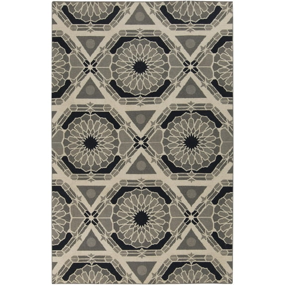 Mark&Day Wool Rugs, 5x8 Ignacio Modern Gray/Brown Area Rug, Green Grey Blue Carpet for Living Room, Bedroom or Kitchen (5' x 8')