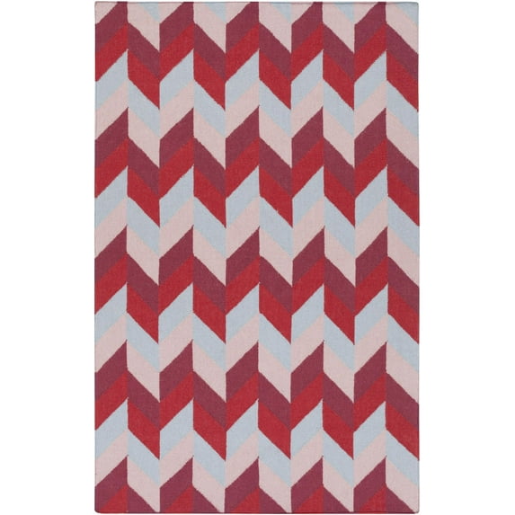 Mark&Day Wool Rugs, 5x8 Tupelo Modern Gray/White Area Rug, Red Pink Blue Carpet for Living Room, Bedroom or Kitchen (5' x 8')
