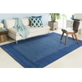 Mark&Day Wool Area Rugs, 6x6 Reims Modern Dark Blue Square Area Rug (6