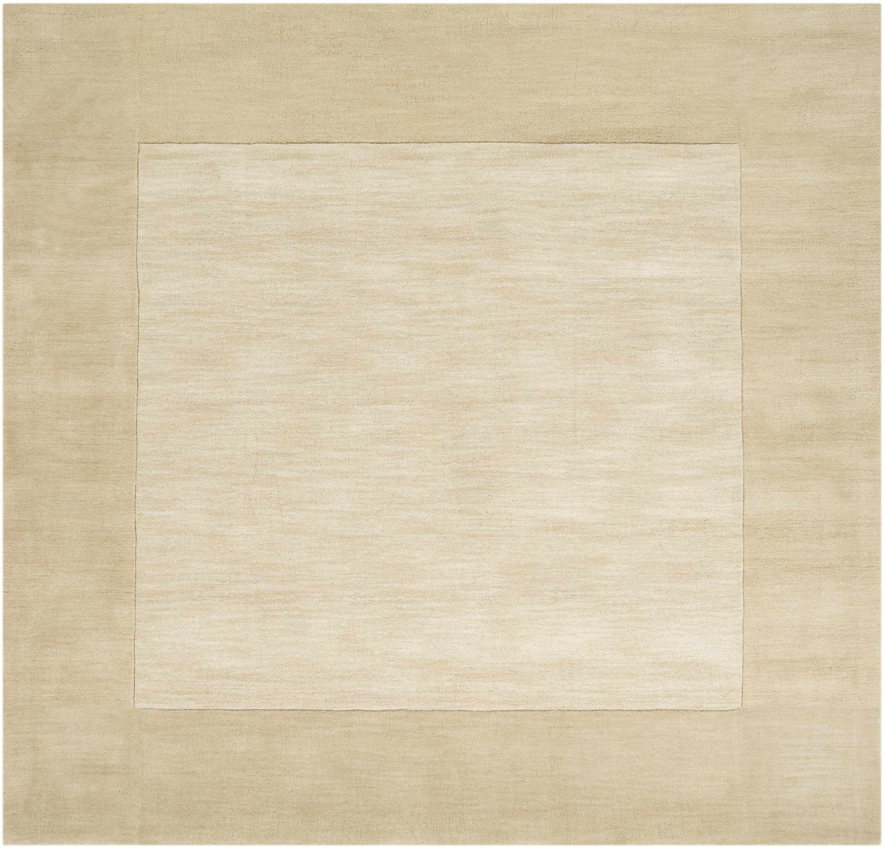 Mark&Day Wool Rugs, 6x6 Reims Modern Khaki Square Area Rug, Cream White ...