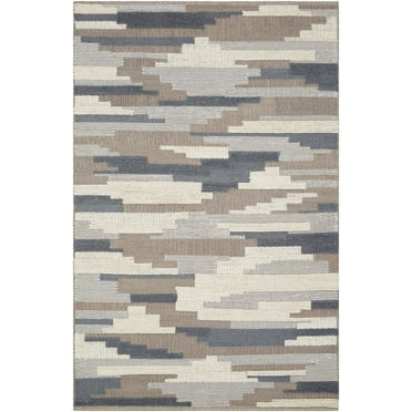Mark&Day Wool Area Rugs, 6x9 Alberta Modern Denim Area Rug (6' x 9')