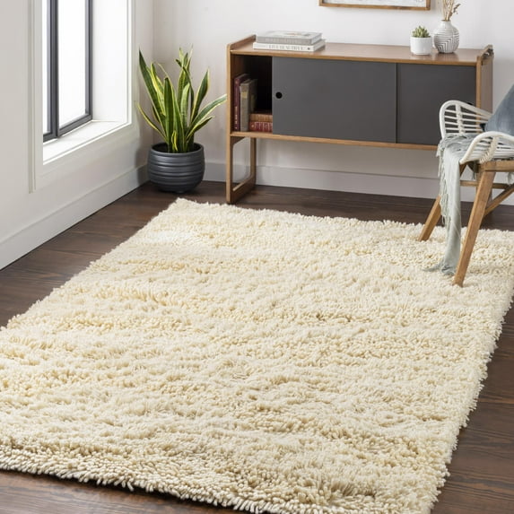 Mark&Day Wool Rugs, 6x9 Bernadette Modern Cream Area Rug, Cream Grey Carpet for Living Room, Bedroom or Kitchen (6' x 9')
