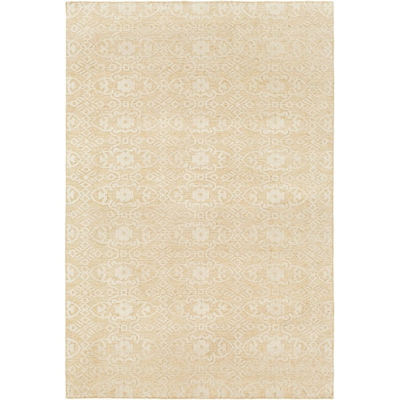 Mark&Day Wool Rugs, 6x9 Hodges Cottage Butter Area Rug, Yellow Beige Carpet for Living Room, Bedroom or Kitchen (6' x 9')