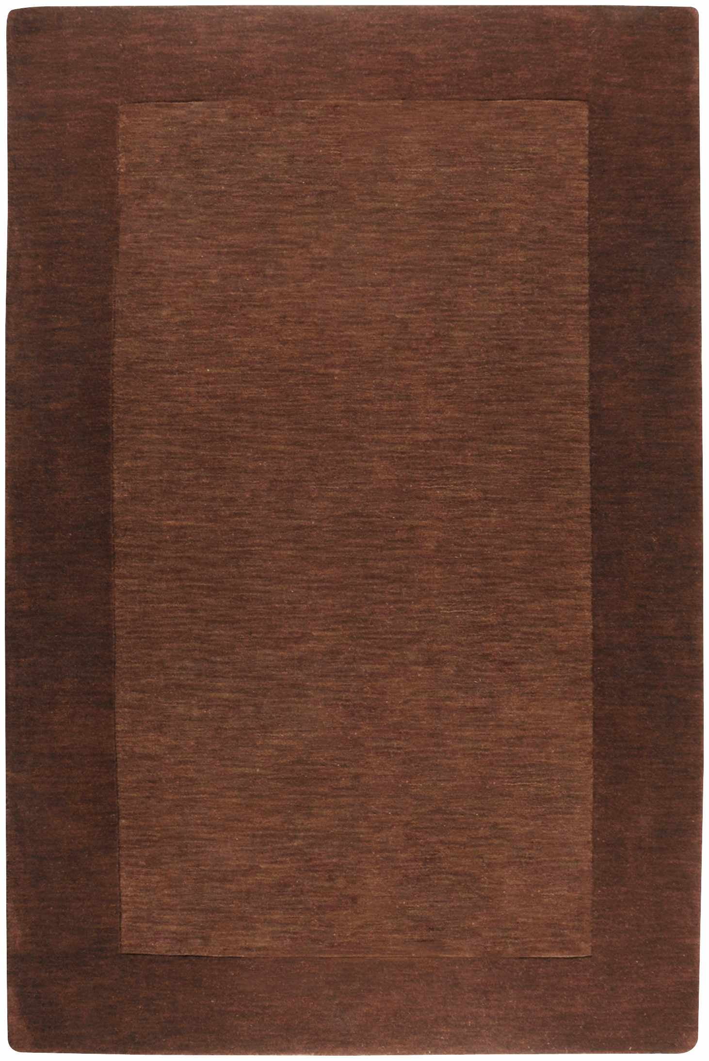 Reims Dark Brown Hand-knotted Wool Area Rug, 6' x 9'