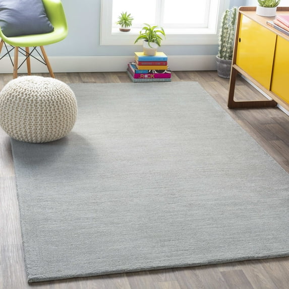 Mark&Day Wool Area Rugs, 7x9 Rennes Modern Medium Gray Area Rug (7'6" x 9'6")