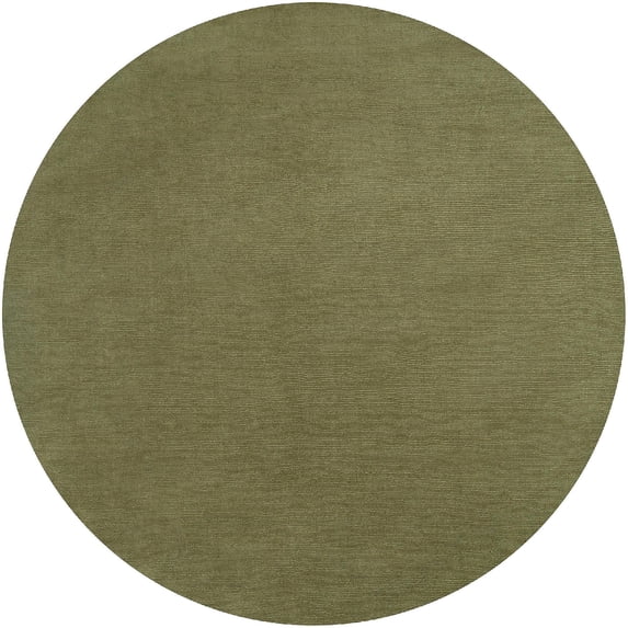 Mark&Day Wool Rugs, 8ft Round Rennes Modern Dark Green Area Rug, Green Carpet for Living Room, Bedroom or Kitchen (8' Round)