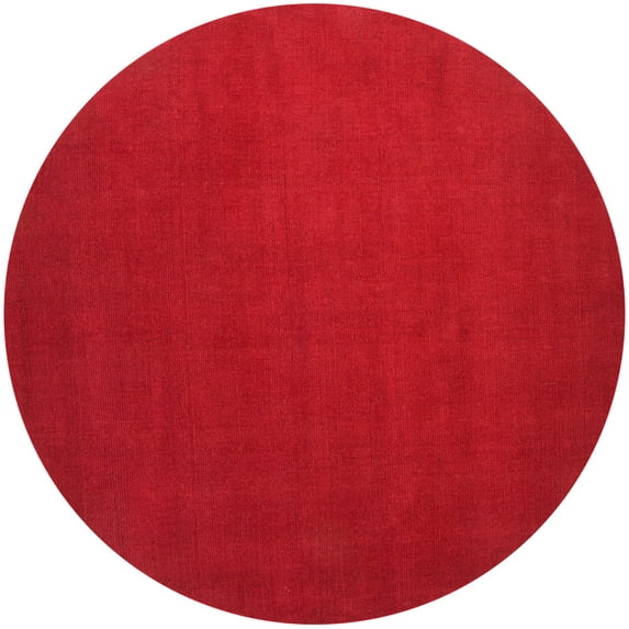 Mark&Day Wool Rugs, 8ft Round Rennes Modern Garnet Area Rug, Red Carpet for Living Room, Bedroom or Kitchen (8' Round)
