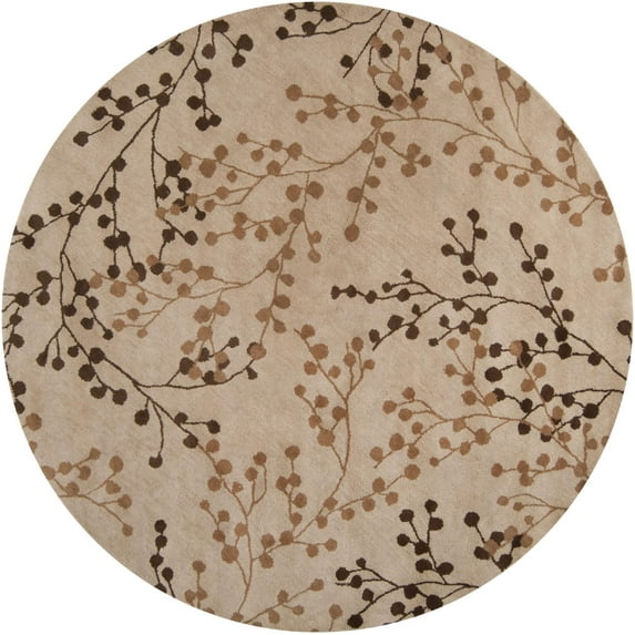 Mark&Day Wool Area Rugs, 8ft Round Wijchen Modern Camel Area Rug (8' Round)