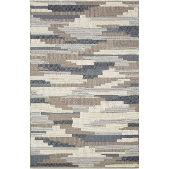 Mark&Day Wool Rugs, 8x10 Alberta Modern Denim Area Rug, Blue Grey Carpet for Living Room, Bedroom or Kitchen (8' x 10')
