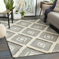 thumbnail image 1 of Mark&Day Wool Rugs, 8x10 Granville Global Black Area Rug, Cream Black Carpet for Living Room, Bedroom or Kitchen (8' x 10'), 1 of 7
