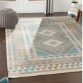thumbnail image 1 of Mark&Day Wool Rugs, 8x10 Harwich Rustic Sage Area Rug, Blue Grey White Carpet for Living Room, Bedroom or Kitchen (8' x 10'), 1 of 8