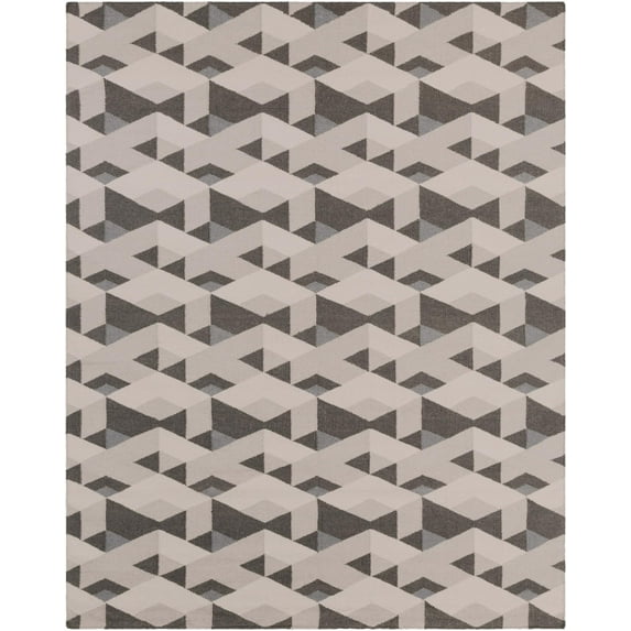 Mark&Day Wool Rugs, 8x10 Rosston Modern Gray/Ivory Area Rug, Grey Ivory Carpet for Living Room, Bedroom or Kitchen (8' x 10')