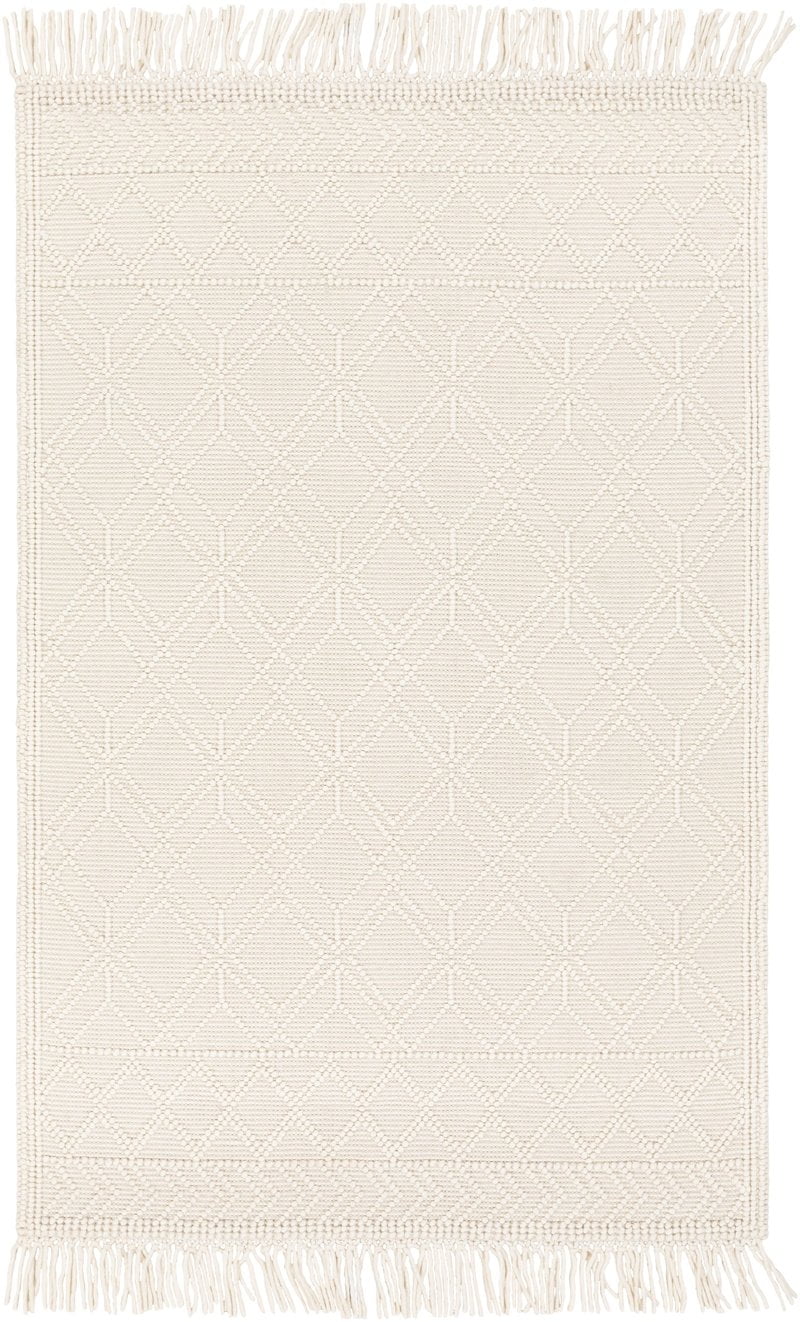 Serene Haven Hand-Knotted Wool Beige Area Rug, 8' x 10'